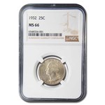 1932 Washington Quarter MS-66 NGC