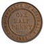 1933 Australia Bronze 1/2 Penny George V AU