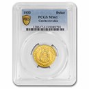 1933 Czechoslovakia Gold 1 Ducat MS-61 PCGS