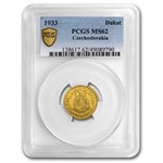 1933 Czechoslovakia Gold 1 Ducat MS-62 PCGS