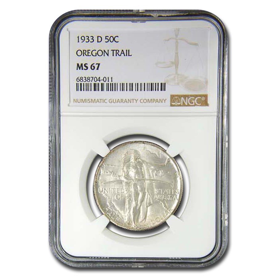 1933-D Oregon Trail Commemorative Half Dollar MS-67 NGC