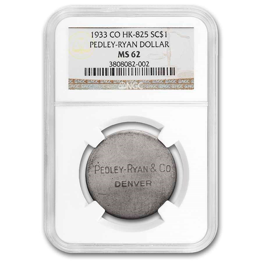 1933 Pedley-Ryan So Called Dollar HK-825 MS-62 NGC