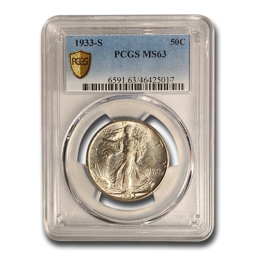 1933-S Walking Liberty Half Dollar MS-63 PCGS