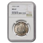 1933-S Walking Liberty Half Dollar MS-67 NGC