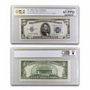 1934-A $5.00 Silver Certificate CU-63 PPQ PCGS (Fr#1651)