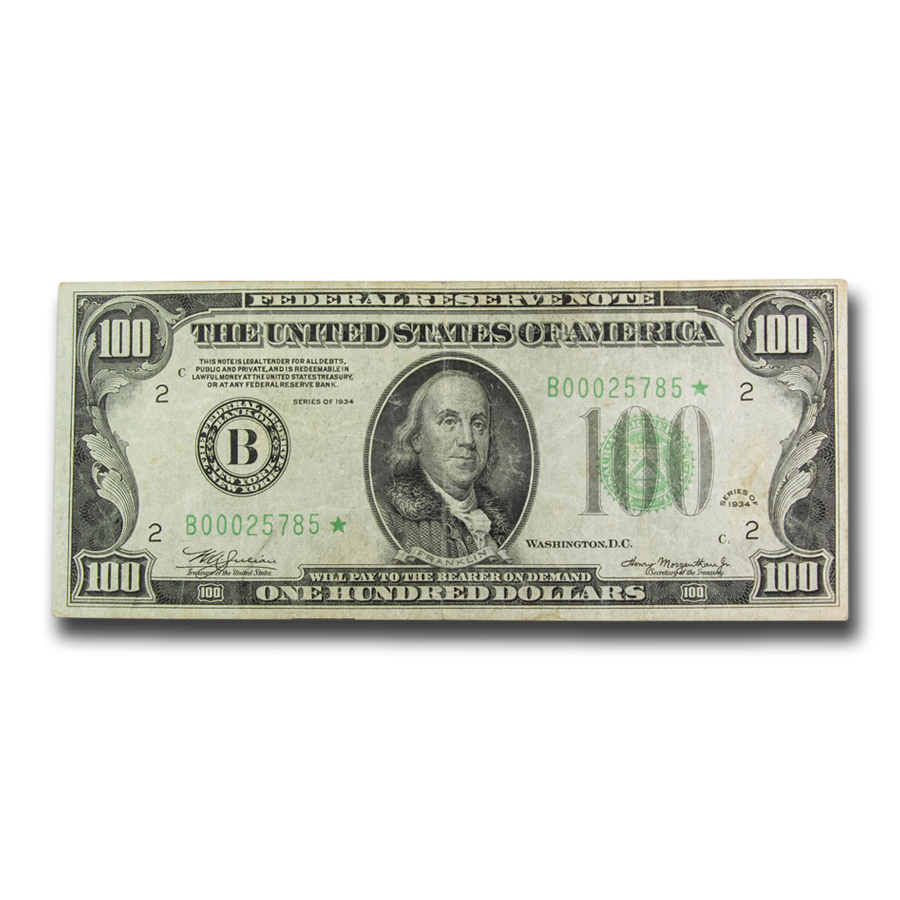 Buy 1934* (B-New York) $100 FRN VF (STAR NOTE) | APMEX