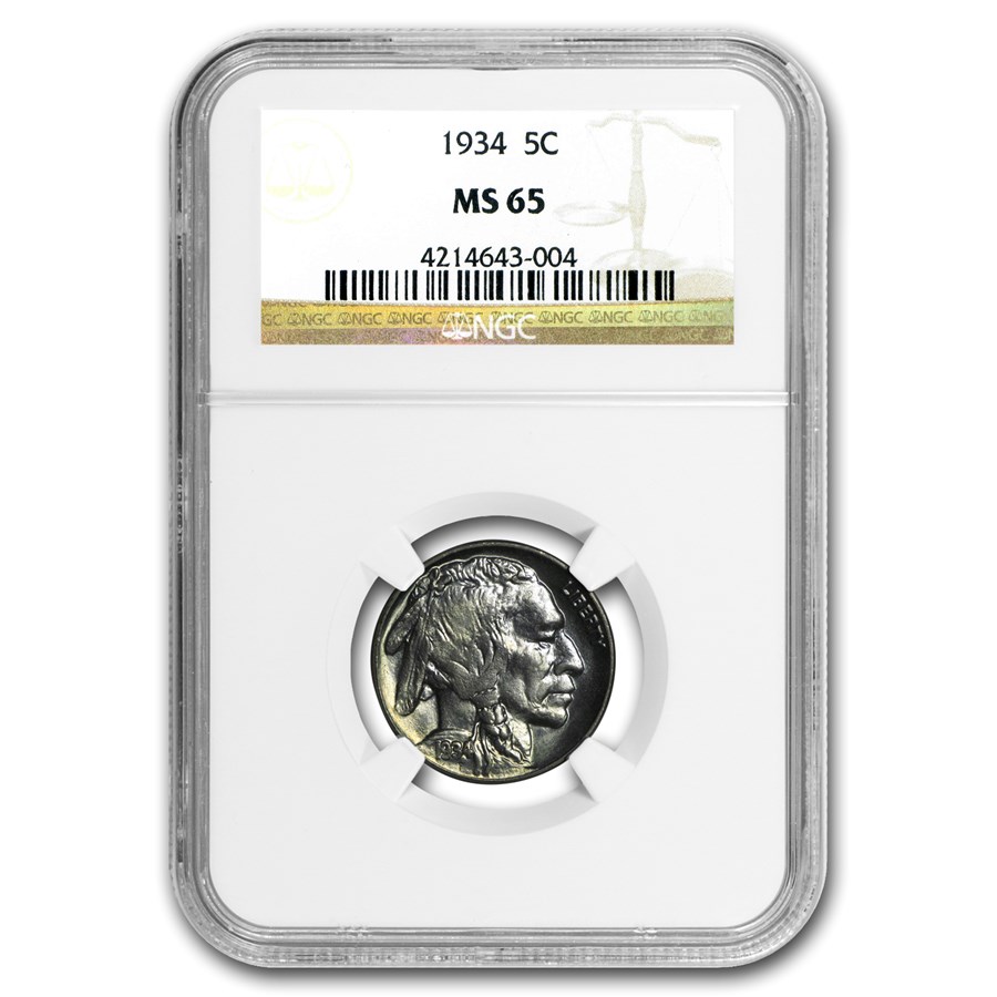 1934 Buffalo Nickel MS-65 NGC