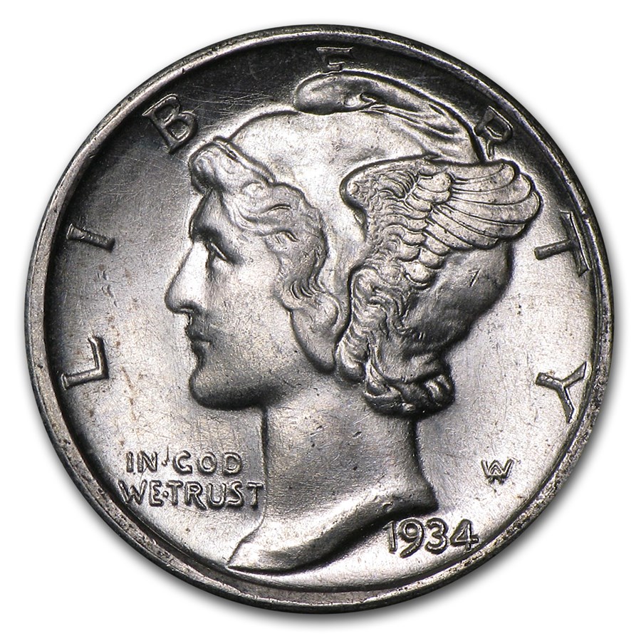 1934-D Mercury Dime BU