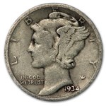 1934-D Mercury Dime XF