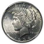 1934-D Peace Dollar MS-62 NGC