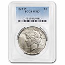 1934-D Peace Dollar MS-63 PCGS