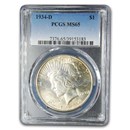 1934-D Peace Dollar MS-65 PCGS