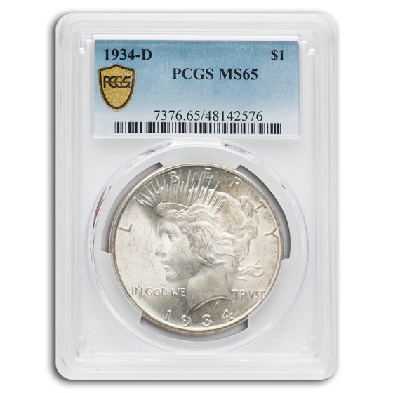 Buy 1934-D Peace Dollar MS-65 PCGS | APMEX