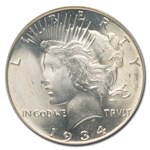 1934-D Peace Dollar MS-66 PCGS