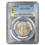 1934-D Walking Liberty Half Dollar MS-64 PCGS