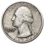 1934-D Washington Quarter VF