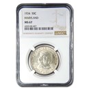 1934 Maryland Tercentenary Half Dollar Commem MS-67 NGC