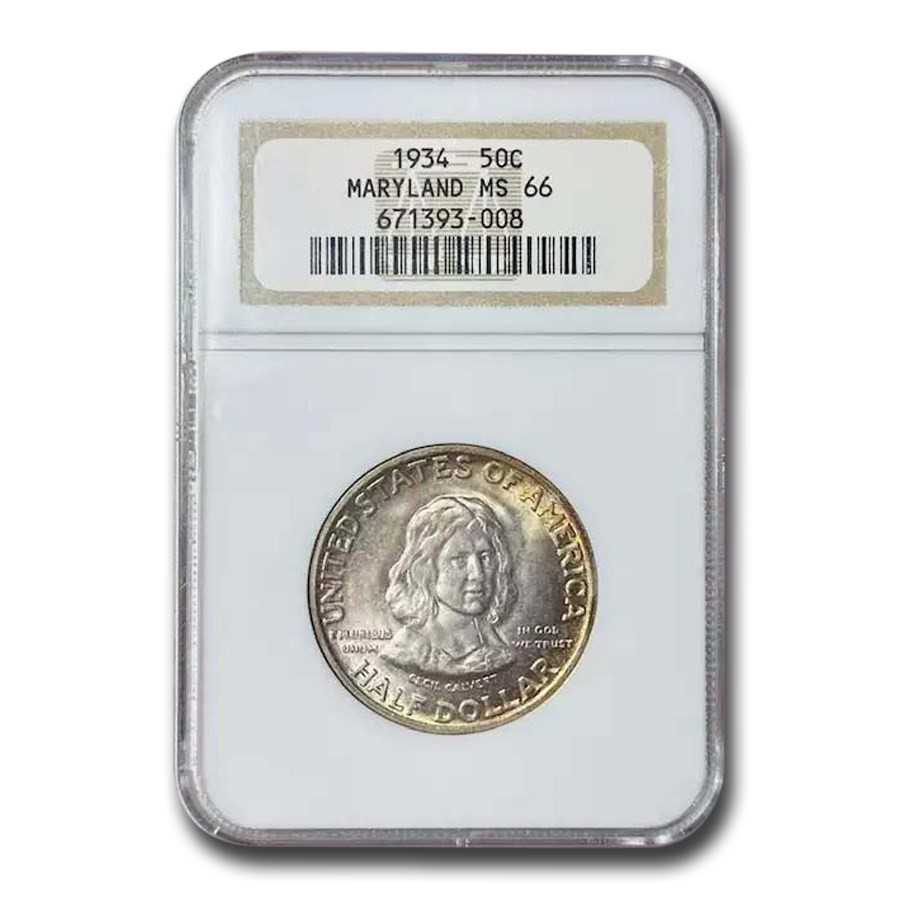 1934 Maryland Tercentenary Half Dollar MS-66 NGC