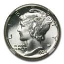 1934 Mercury Dime MS-67 NGC (FB)