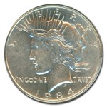 1934 Peace Dollar AU-58 PCGS