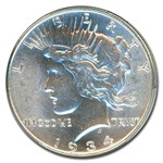 1934 Peace Dollar MS-62 PCGS