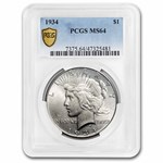 1934 Peace Dollar MS-64 PCGS