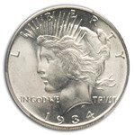 1934-S Peace Dollar MS-64 PCGS