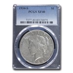 1934-S Peace Dollar XF-40 PCGS