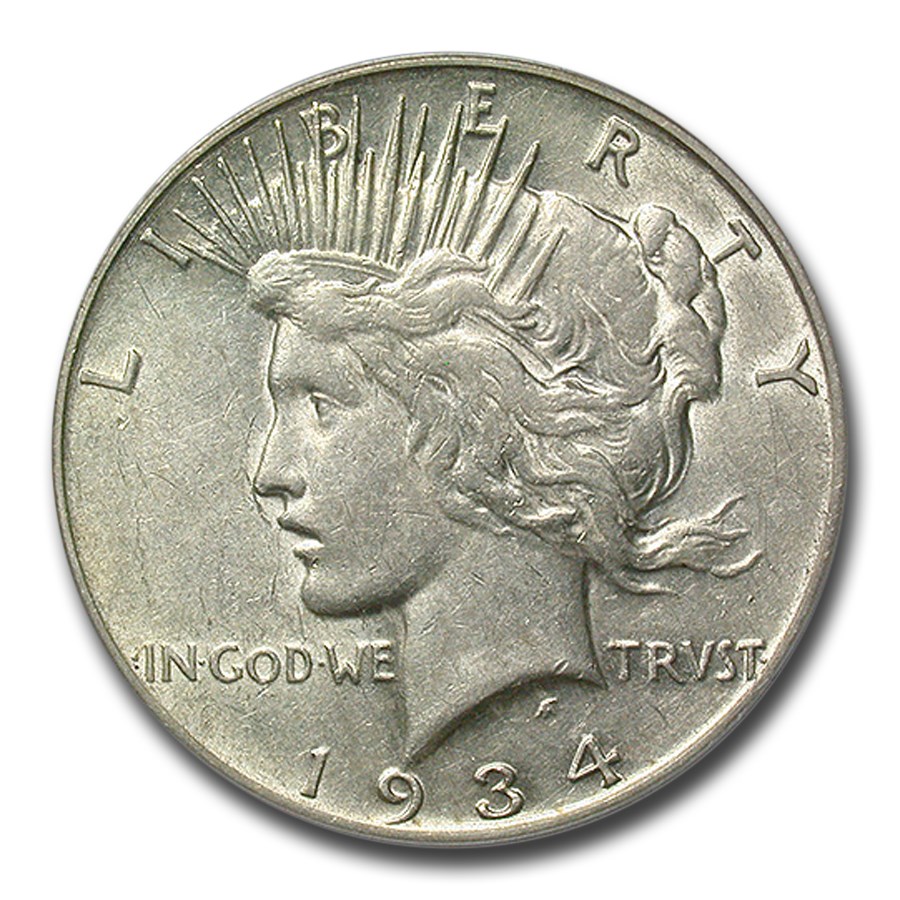 1934-S Peace Dollar XF-45 PCGS