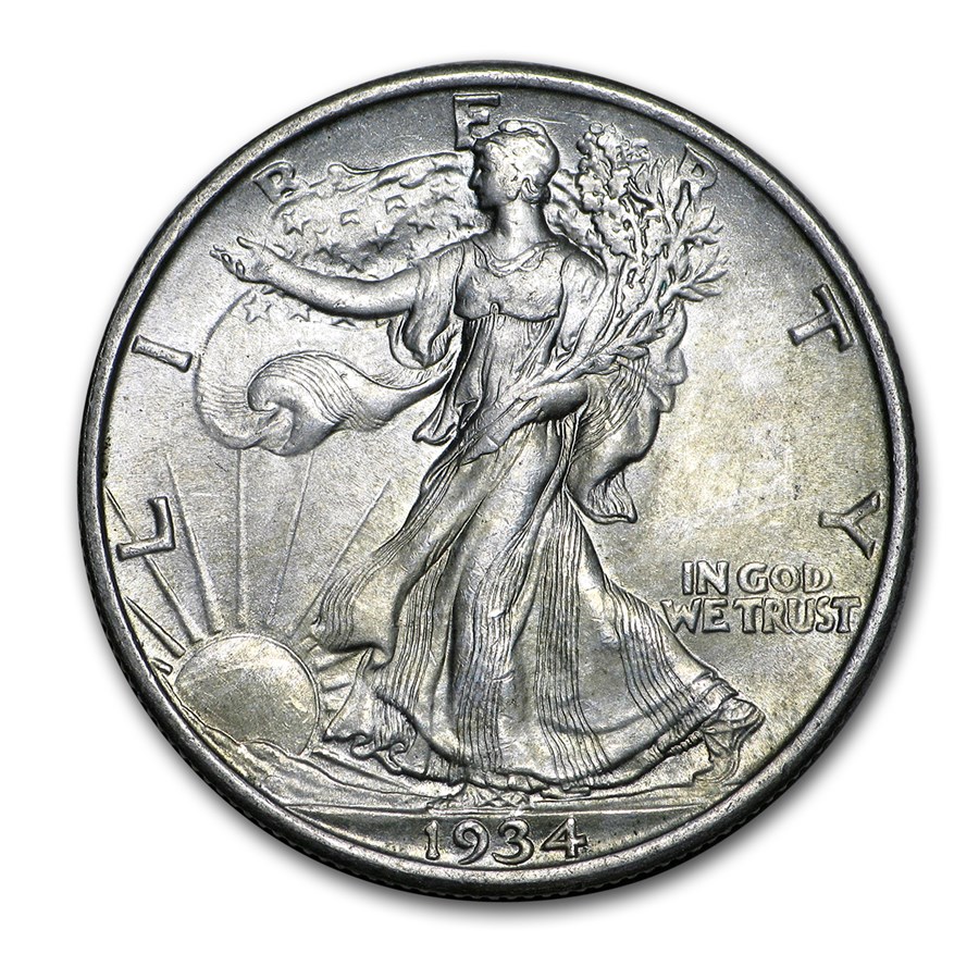 1934 Walking Liberty Half Dollar BU