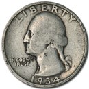 1934 Washington Quarter Good/VF