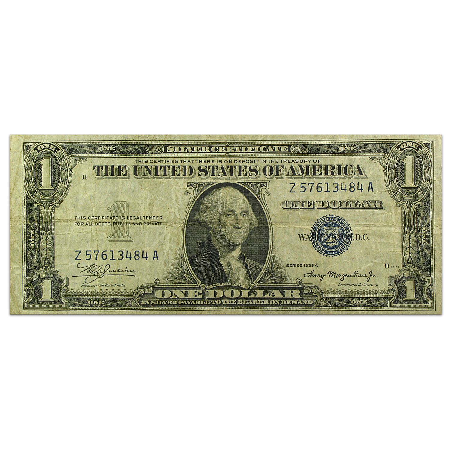 Buy 1935-A $1.00 Silver Certificate VF (Mule, X/Z-A Block) | APMEX