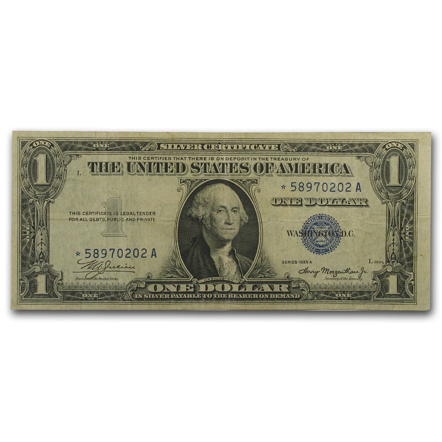 Buy 1935-A* $1.00 Silver Certificate VF (Star Note) | APMEX