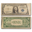 1935-A $1.00 Silver Certificate - VG(Fr#1608)Butterfly fold ERROR