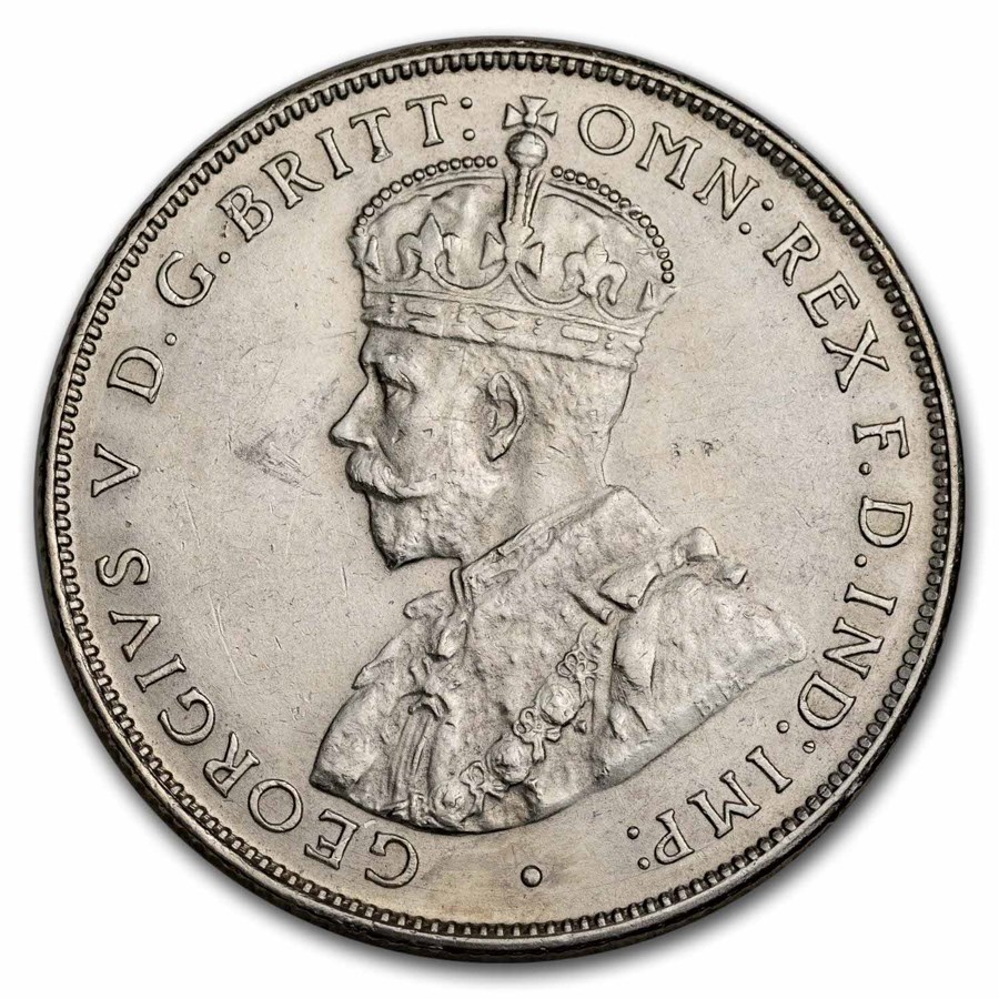 1935 Australia Silver Florin George V AU