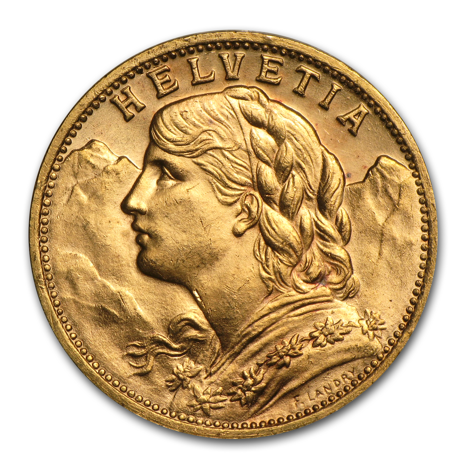 Buy 1935-B Switzerland Gold 20 Francs Helvetia AU | APMEX