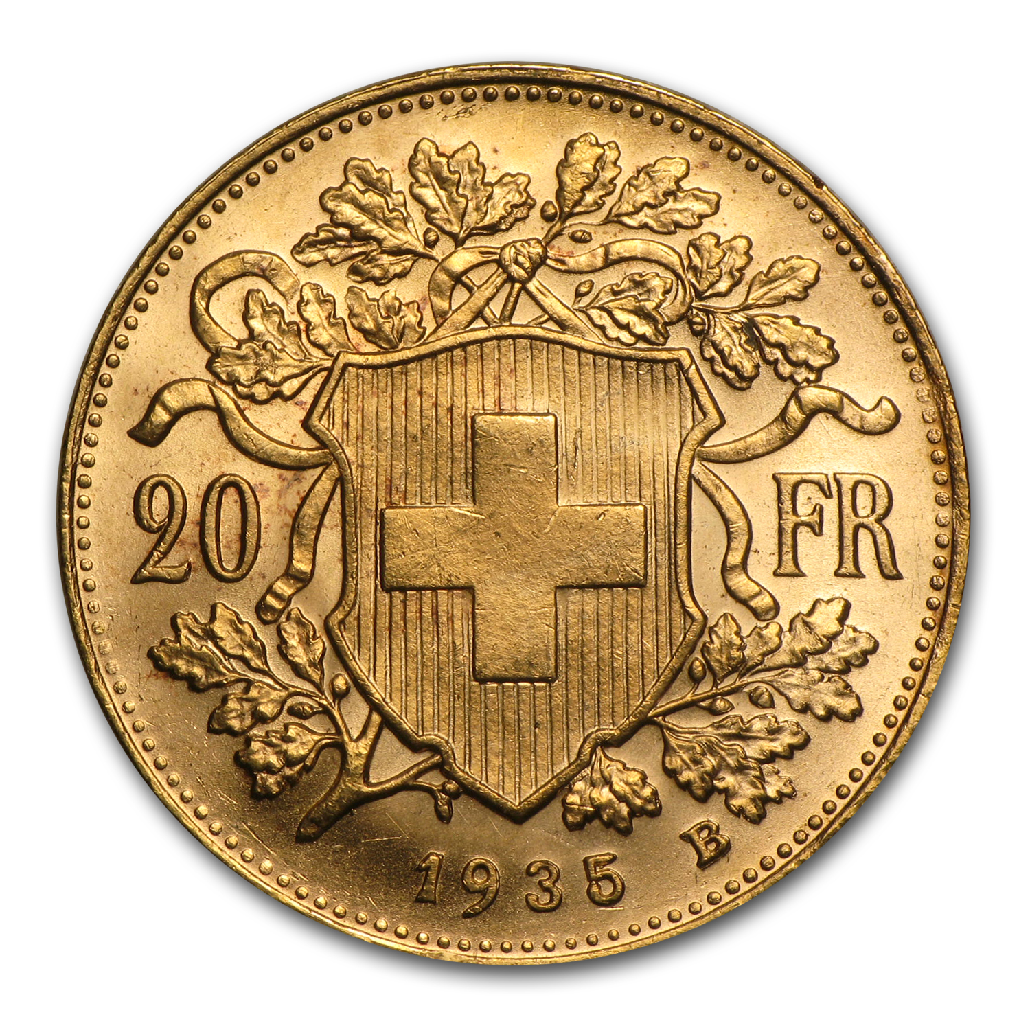 Buy 1935-B Switzerland Gold 20 Francs Helvetia AU | APMEX