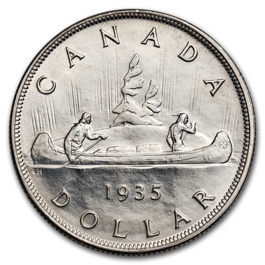 1935 Canada Silver Dollar George V BU (Details)