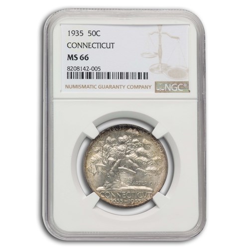 1935 Connecticut Tercentenary Half Dollar MS-66 NGC