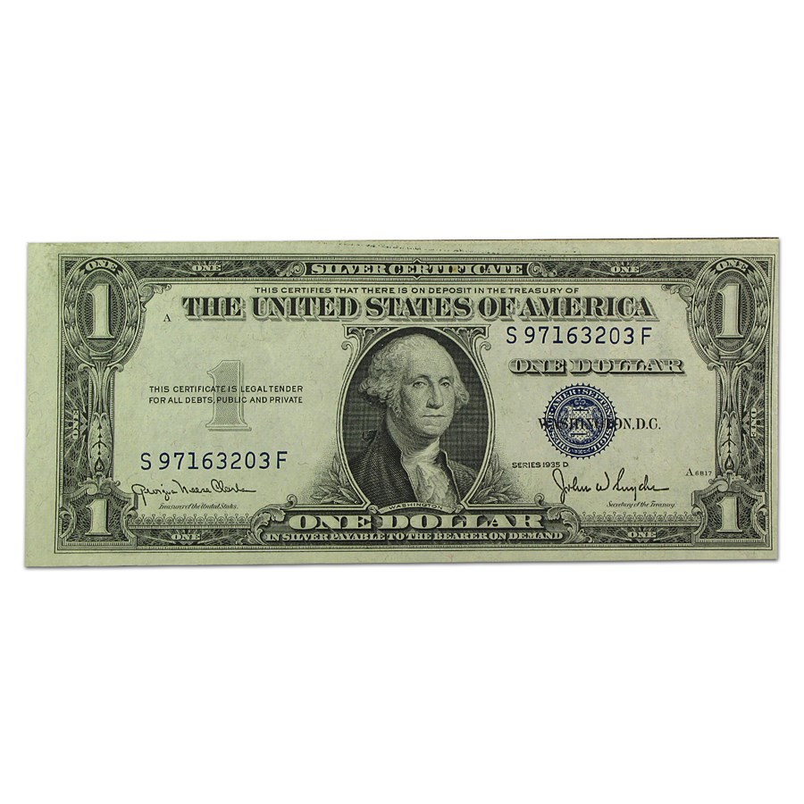 Buy 1935 D $1 00 Silver Certificate AU (Fr#1613W) Wide Seal APMEX
