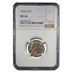 1935-D Buffalo Nickel MS-66 NGC