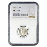 1935-D Mercury Dime MS-66 NGC (FB)