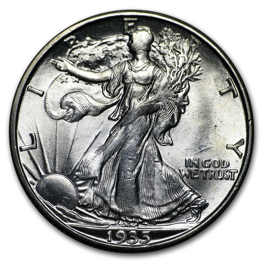 1935-D Walking Liberty Half Dollar BU