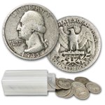 1935-D Washington Quarter 40-Coin Roll Avg Circ