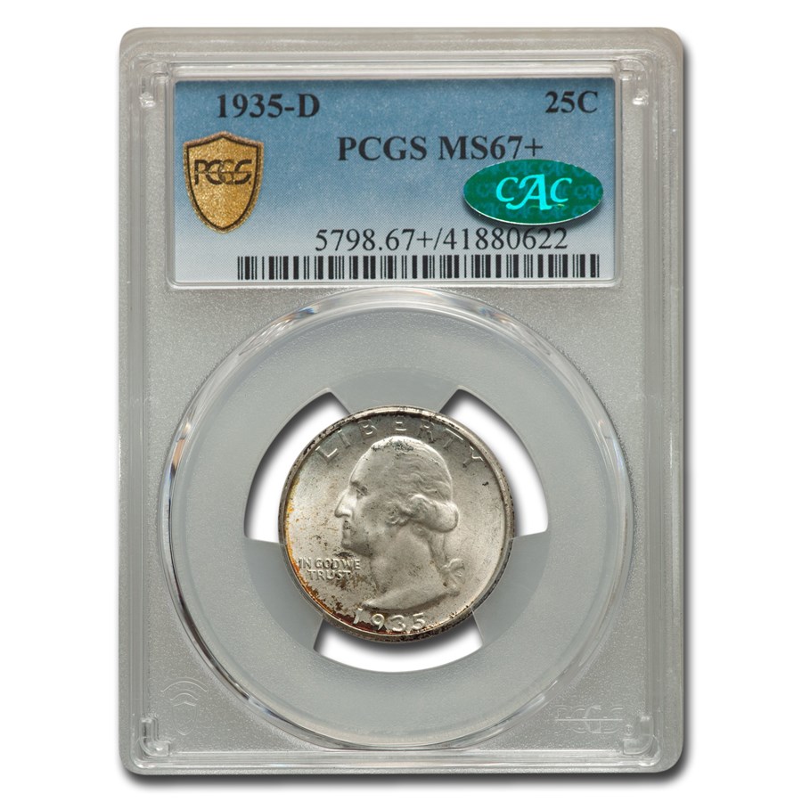 Buy 1935-D Washington Quarter MS-67+ PCGS CAC | APMEX