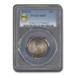 1935-D Washington Quarter MS-67 PCGS