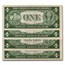 1935-E $1.00 Silver Certificate AU (Fr#1614) 4 Consecutive