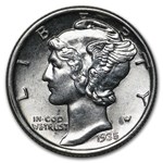 1935 Mercury Dime BU