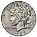 1935 Peace Dollar AU Details (Cleaned)