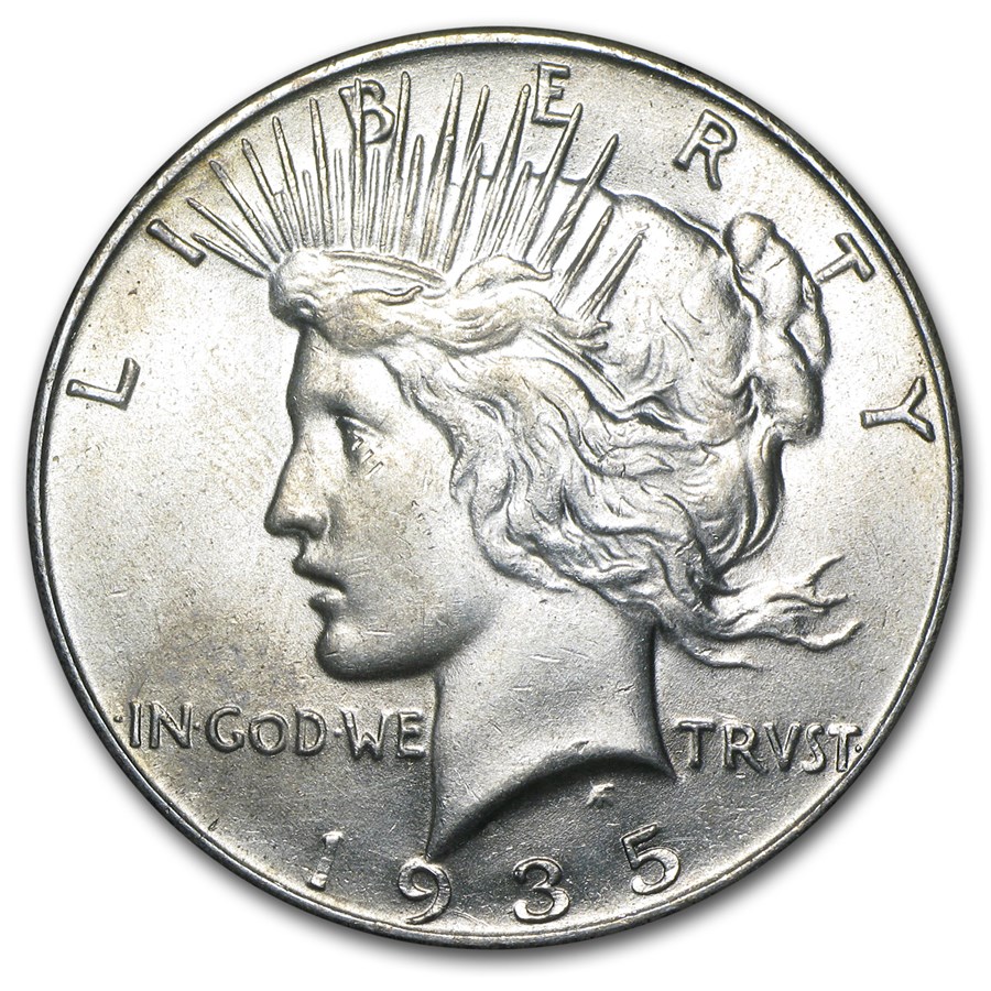 1935 Peace Dollar AU